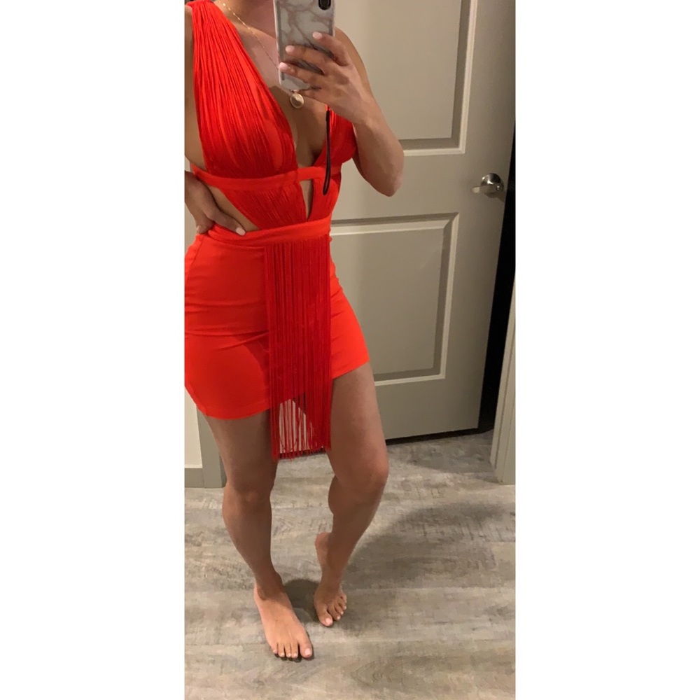 Red BeBe dress